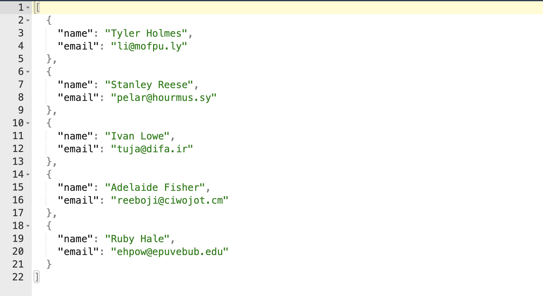 Json Formatter Output